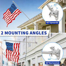 Geek Cheers 1-inch flag pole assembly with adjustable sections for versatile heights.