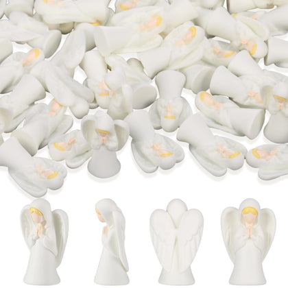 Geelin angel figurines set for memorial decor and heartfelt gifting with a glossy resin finish.
