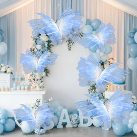 Geelin blue gauze butterfly 11in versatile for walls, ceilings, and displays