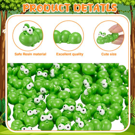 Geelin caterpillar figurine terrarium decor for plant setups and displays.