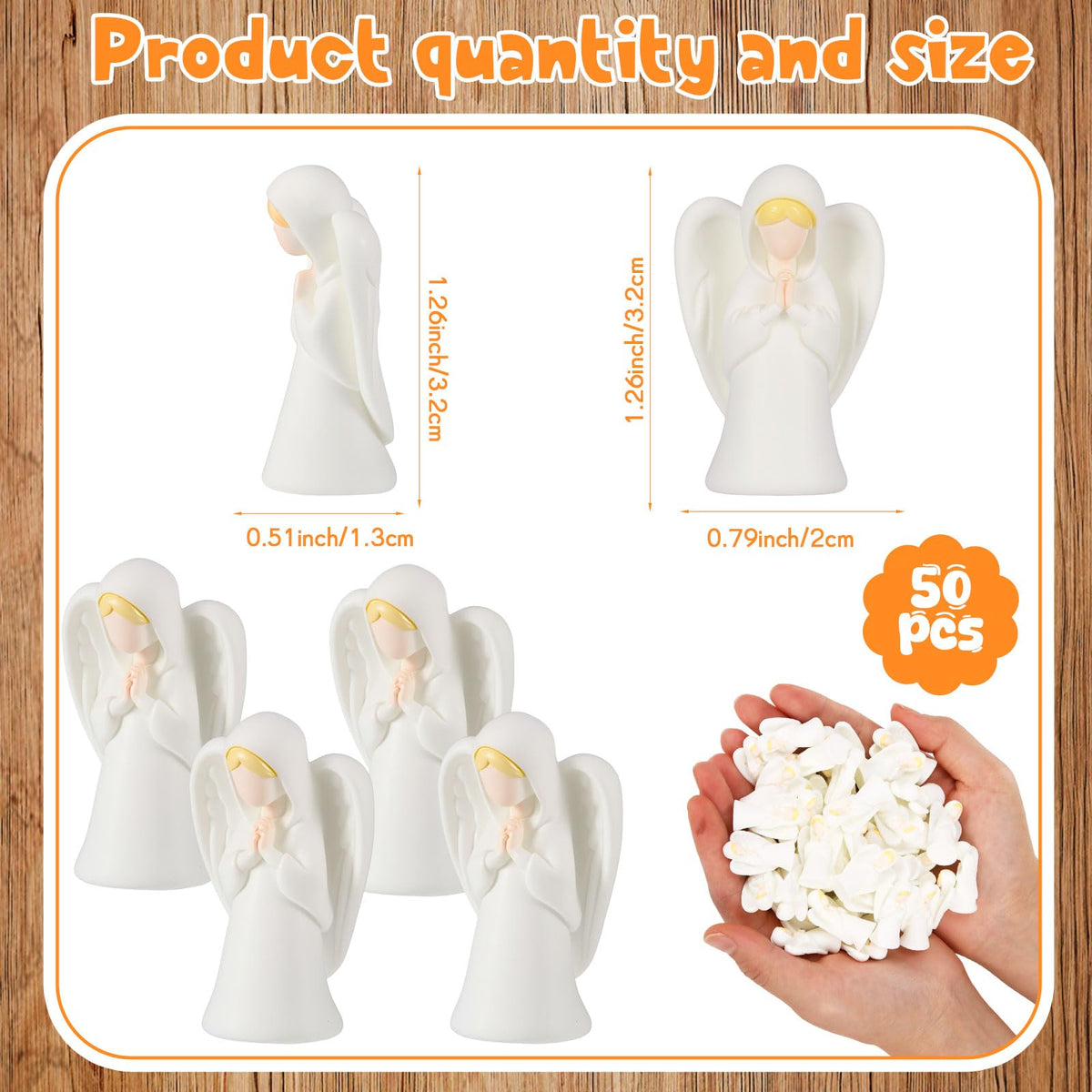 Geelin miniature prayer angels ideal for keepsakes or commemorative centerpieces.