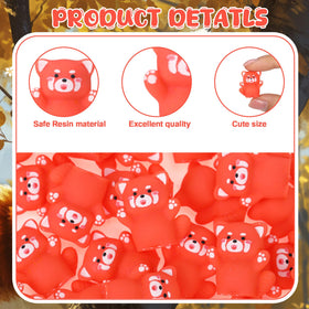 Geelin red panda cake toppers add playful charm to desserts.