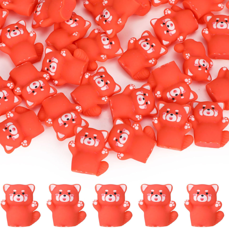Geelin red panda figurines for bulk craft and cozy home decor.