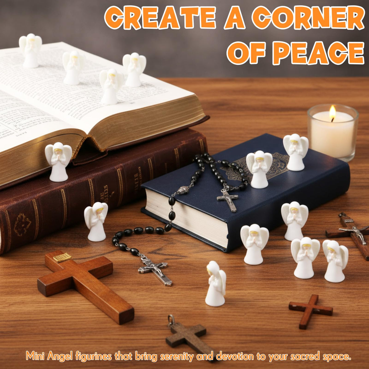 Geelin resin angel statues with detailed craftsmanship to elevate tabletop memorial displays.