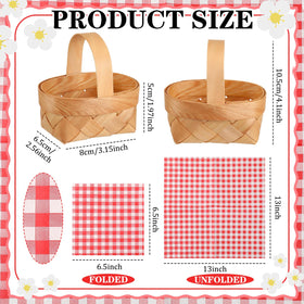 Geelin wood chip mini basket closeup showing sturdy construction