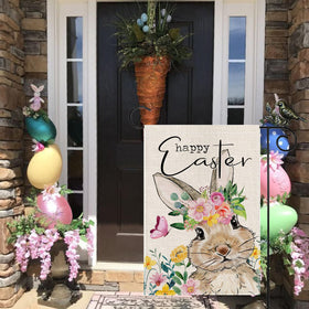Geeory spring outdoor decor flag suitable for porch, patio, or garden.