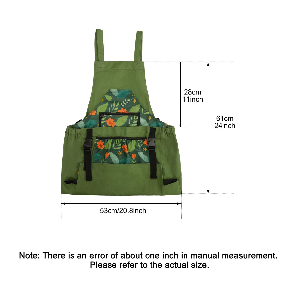 GeerDuo gardening apron adjustable shoulder straps ensure a secure, comfortable fit.