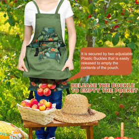 GeerDuo gardening apron front pouch enables quick tool access while planting.