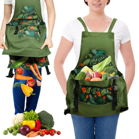 GeerDuo gardening apron with water-resistant canvas keeps clothes clean in the garden.