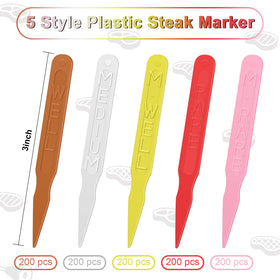 Geetery steak marker medium-rare color cue for efficient catering