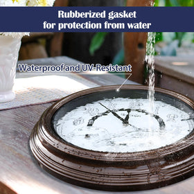 Geevon outdoor clock with light sensor for automatic backlight at dusk.