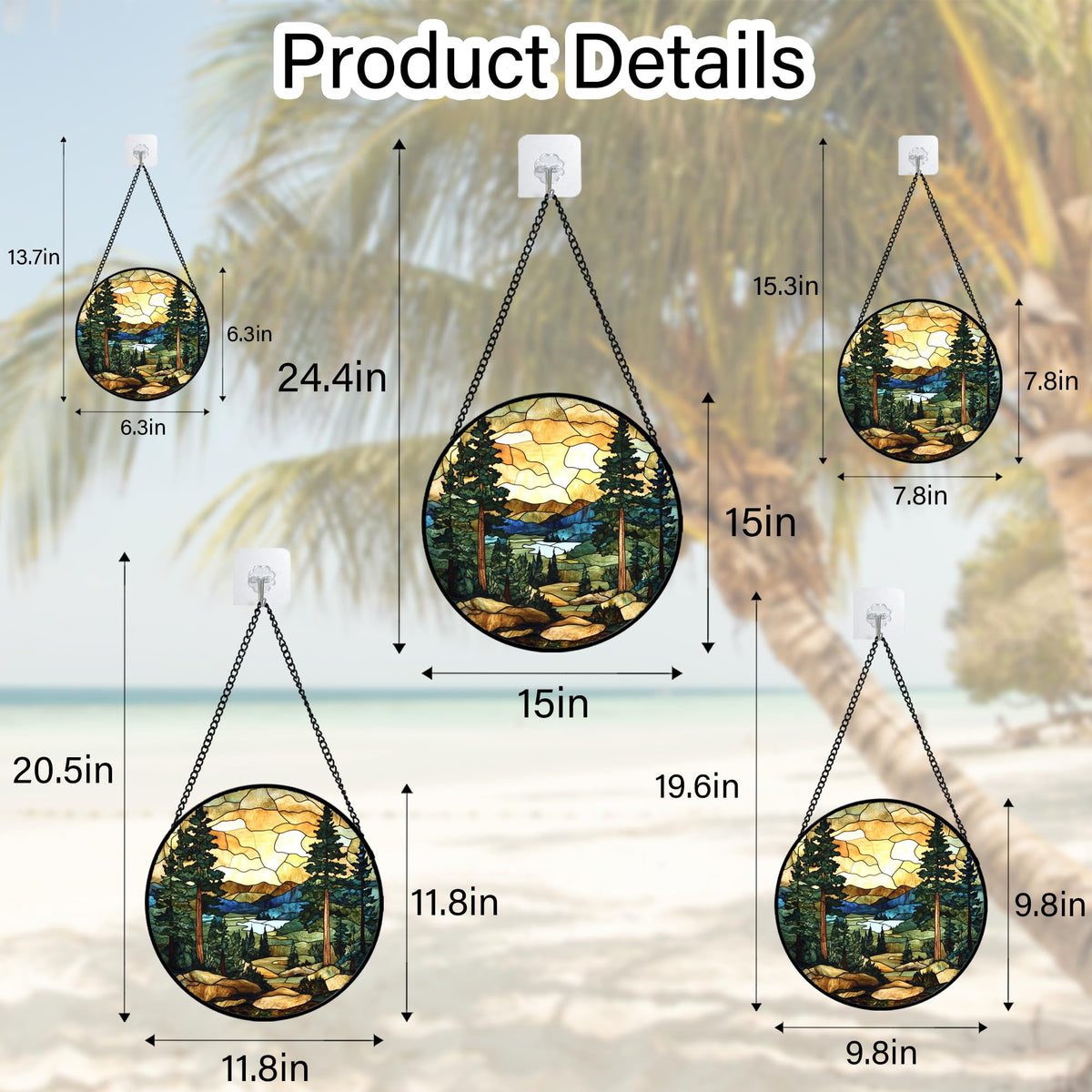 GEFOS 6.3 inch suncatcher creates a focal point in living areas