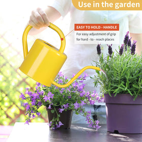 gegemaoyi stainless steel watering can with ergonomic handle for steady flow