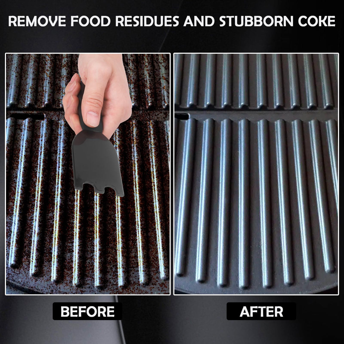 Gegraterwa Grill Scraper universal compatibility: fits George Foreman, Cuisinart, and most indoor grills.