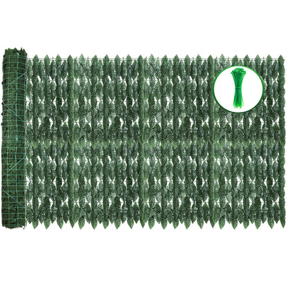 GEIGUIWA artificial ivy fence panel setup for easy outdoor privacy
