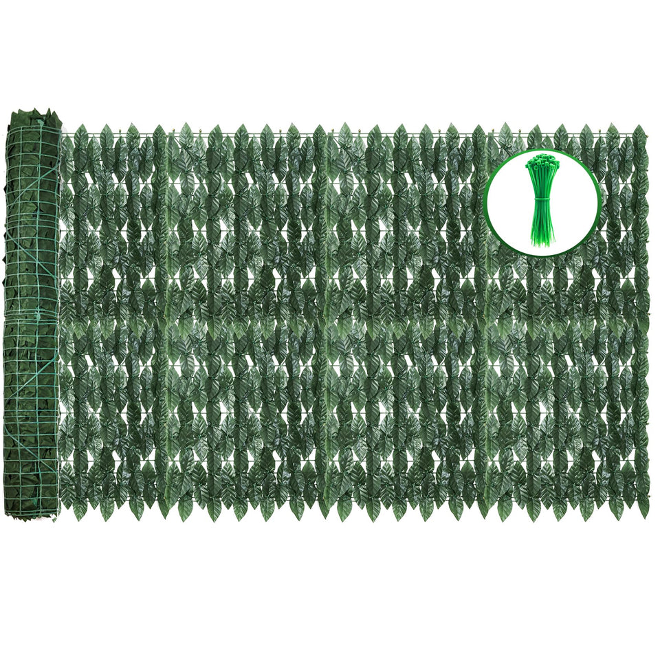 GEIGUIWA artificial ivy fence panel setup for easy outdoor privacy