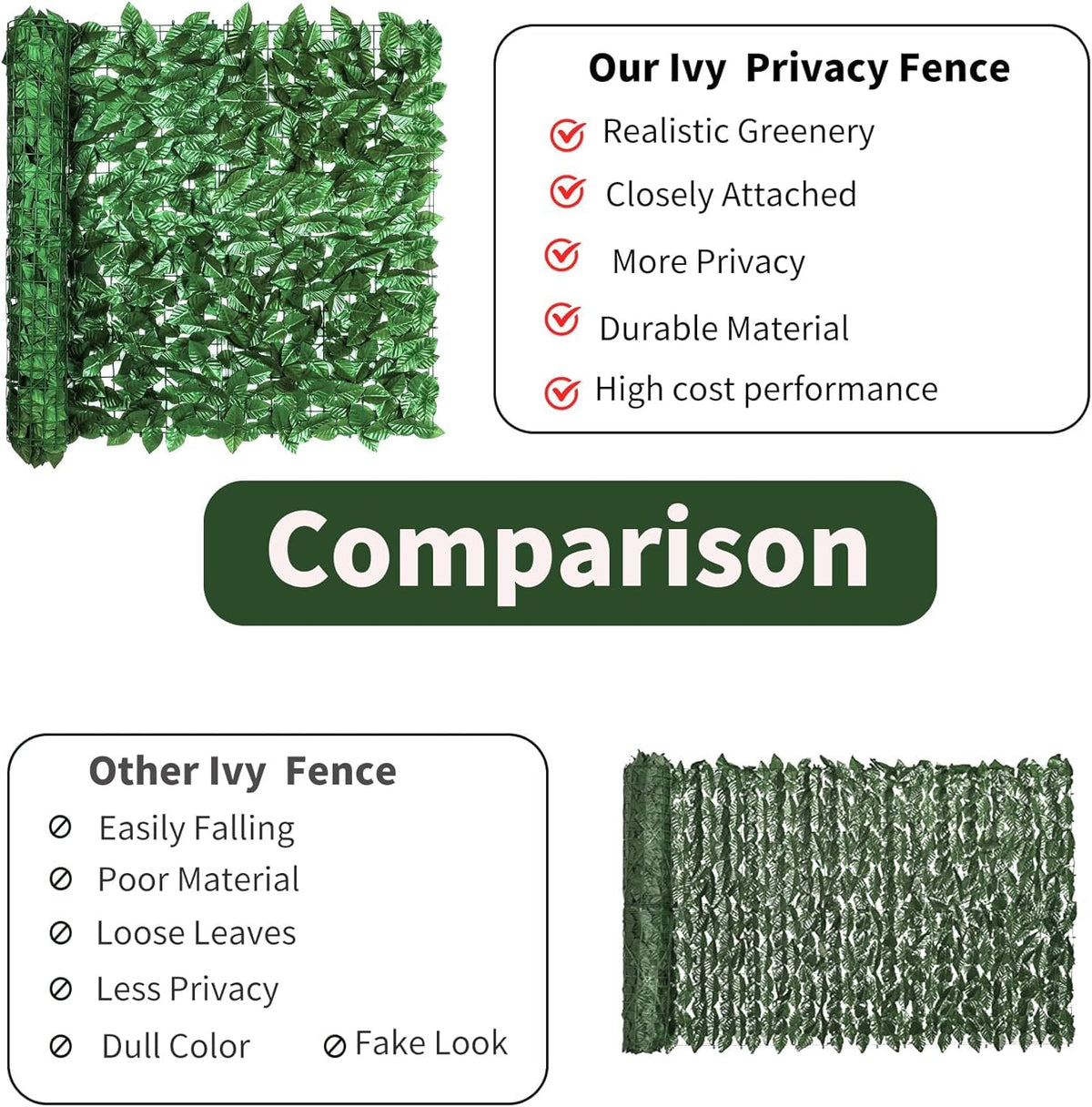 Geiguiwa expandable privacy fence enhances yard aesthetics and privacy.
