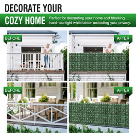 GEIGUIWA weather-resistant ivy fence withstands sun and moisture for long-lasting decor.