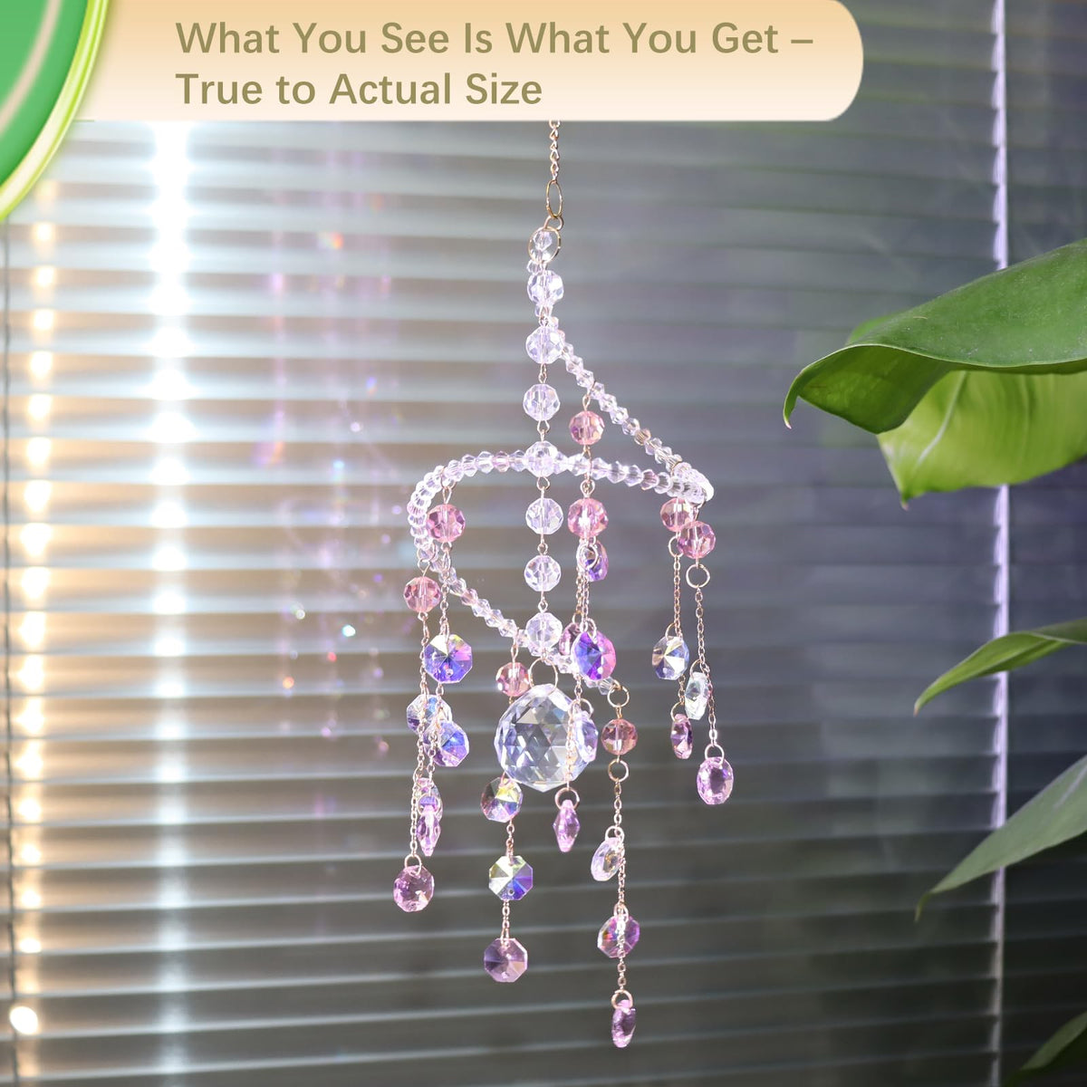 Geili Boho pink window chimes add festive texture