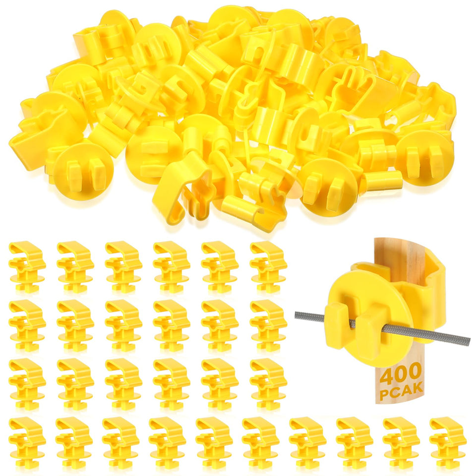 Geiserailie 200 Pcs T Post Clips: easy snap-in, quick fence setup