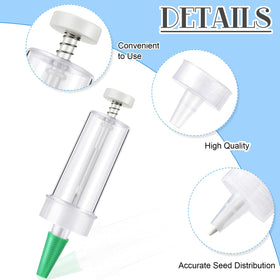 Geiserailie adjustable-quantity feature enables accurate seed spacing.