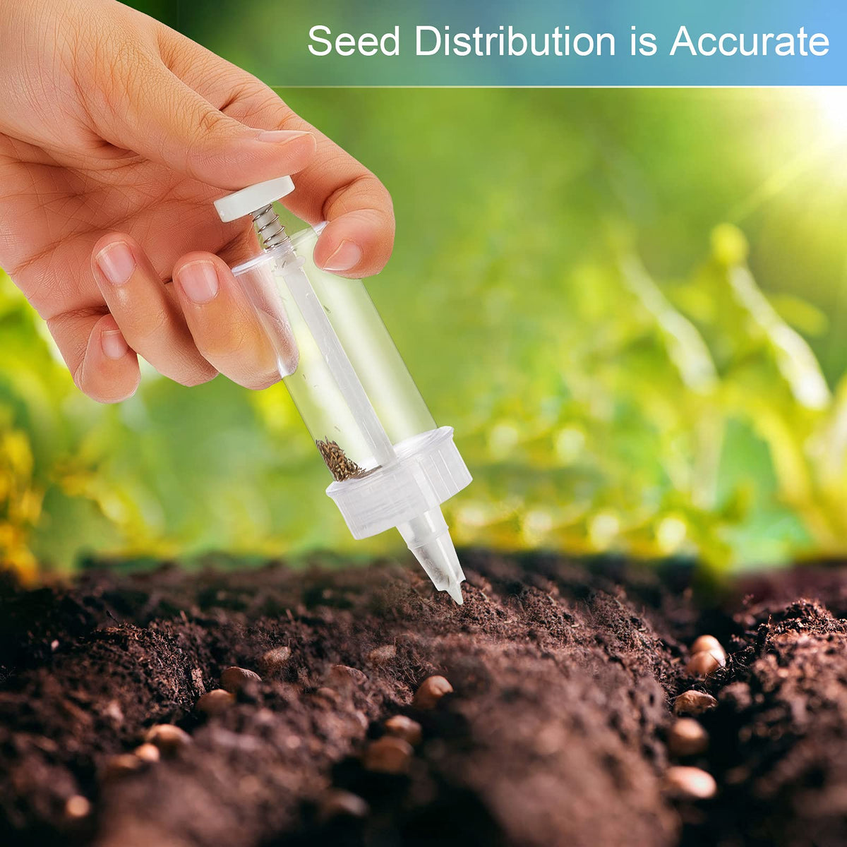 Geiserailie compact seed dispenser fits small garden spaces.