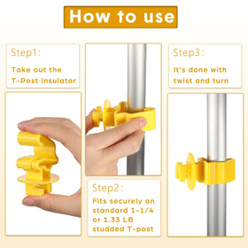 Geiserailie snapped T Post Clip: easy install for secure year-round fencing