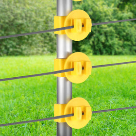 Geiserailie yellow T Post Insulators: versatile for stock, pets, garden and farmland