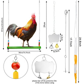 Gejoy chicken xylophone toy with bells sparks curiosity during pecking