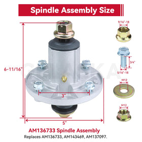 GELASKA John Deere X300 spindle compatibility ensures proper fit