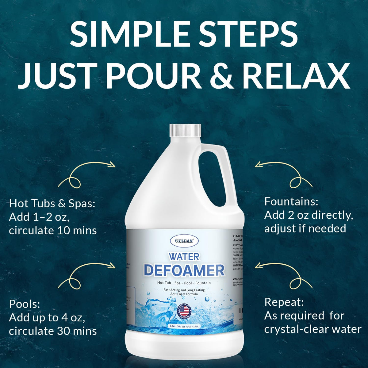 GELEAN concentrated emulsion lets you use small amounts for effective foam control.