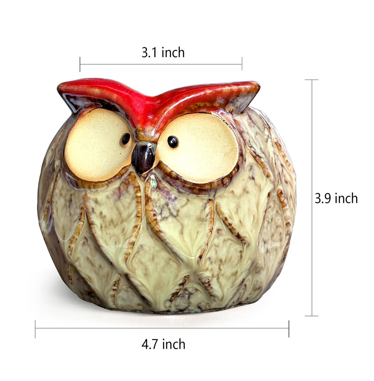 GeLive ceramic owl planter with premium finish and easy cleaning.