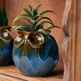 gelive glazed owl planter creates charming plant arrangements