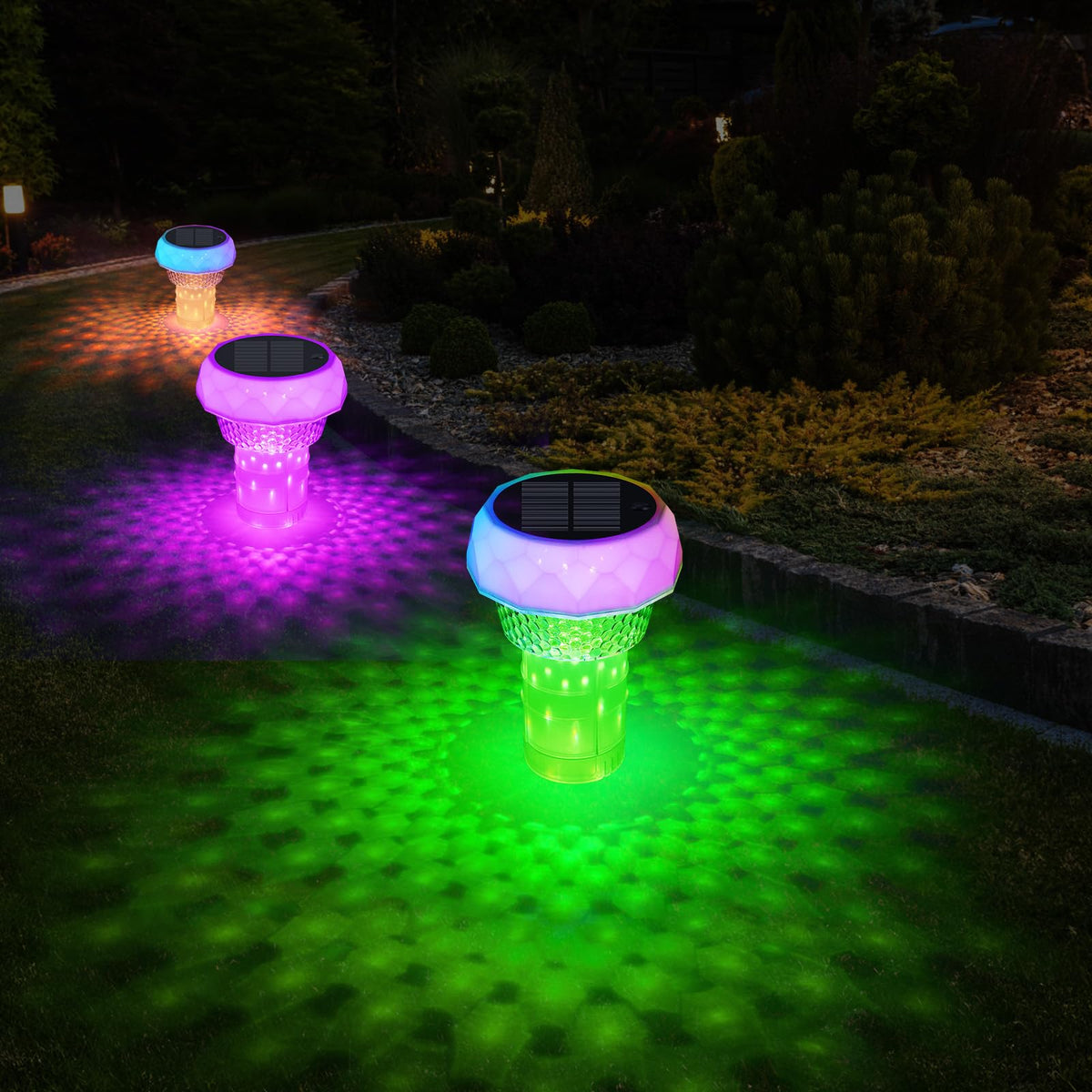 Gemce floater doubles as garden decor and pool ambience for outdoor spaces.