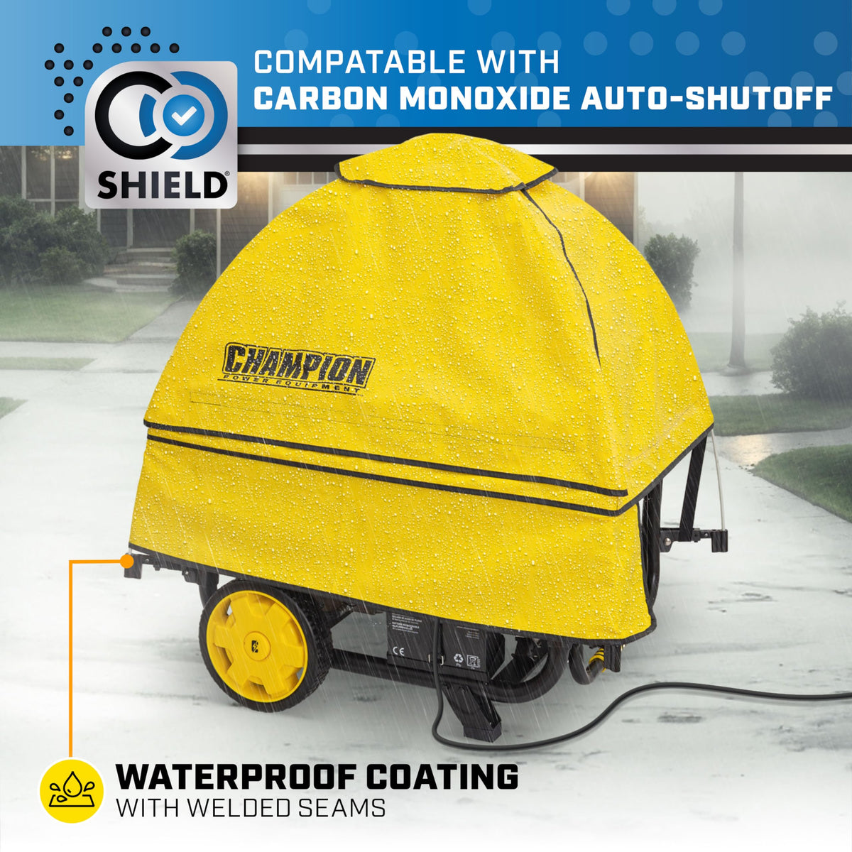 GenTent natural airflow design enables safe operation with the cover on.
