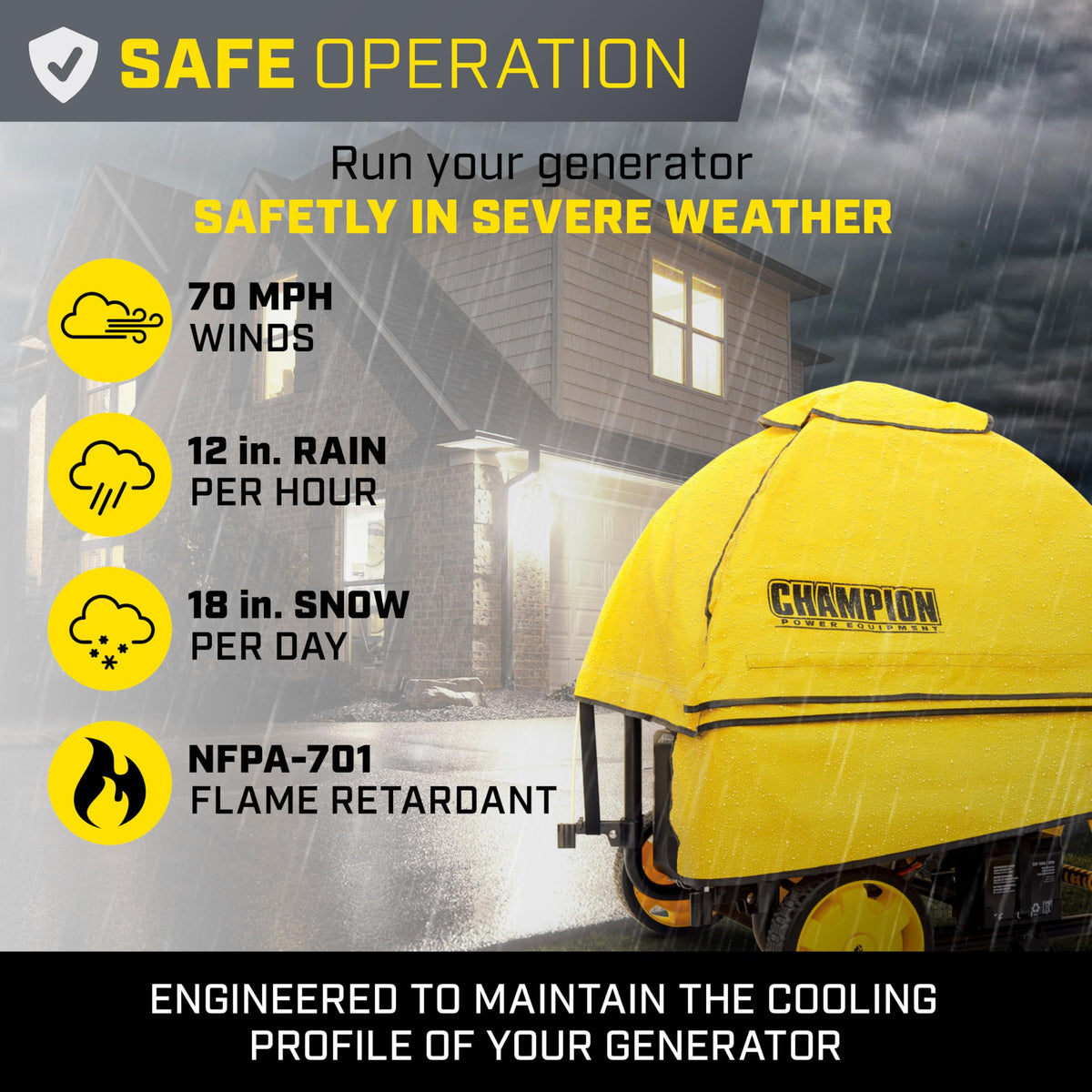 GenTent refueling door provides easy access while the cover stays in place.