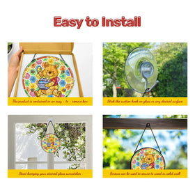 GENANY cafe window decor sun catcher adds a colorful focal point.