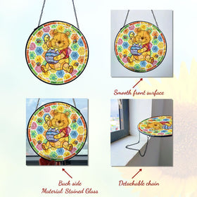 GENANY Honey Bear glass art detail shows crisp color and craftsmanship.