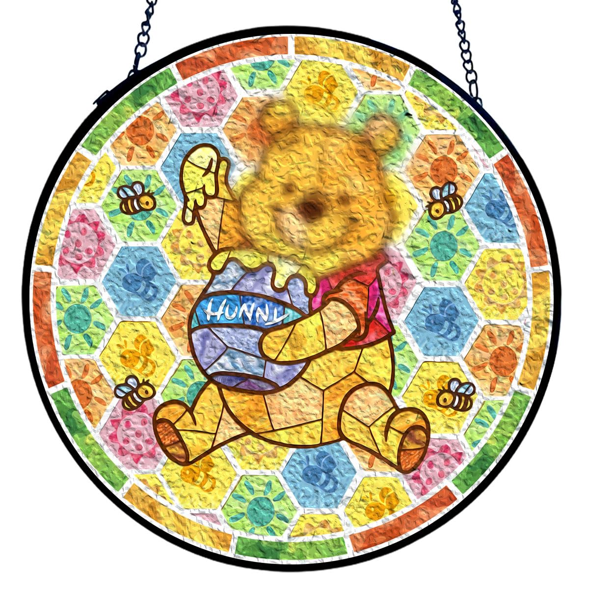 GENANY Honey Bear sun catcher window glow with warm sunlight.
