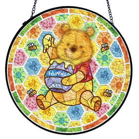 GENANY Honey Bear sun catcher window glow with warm sunlight.