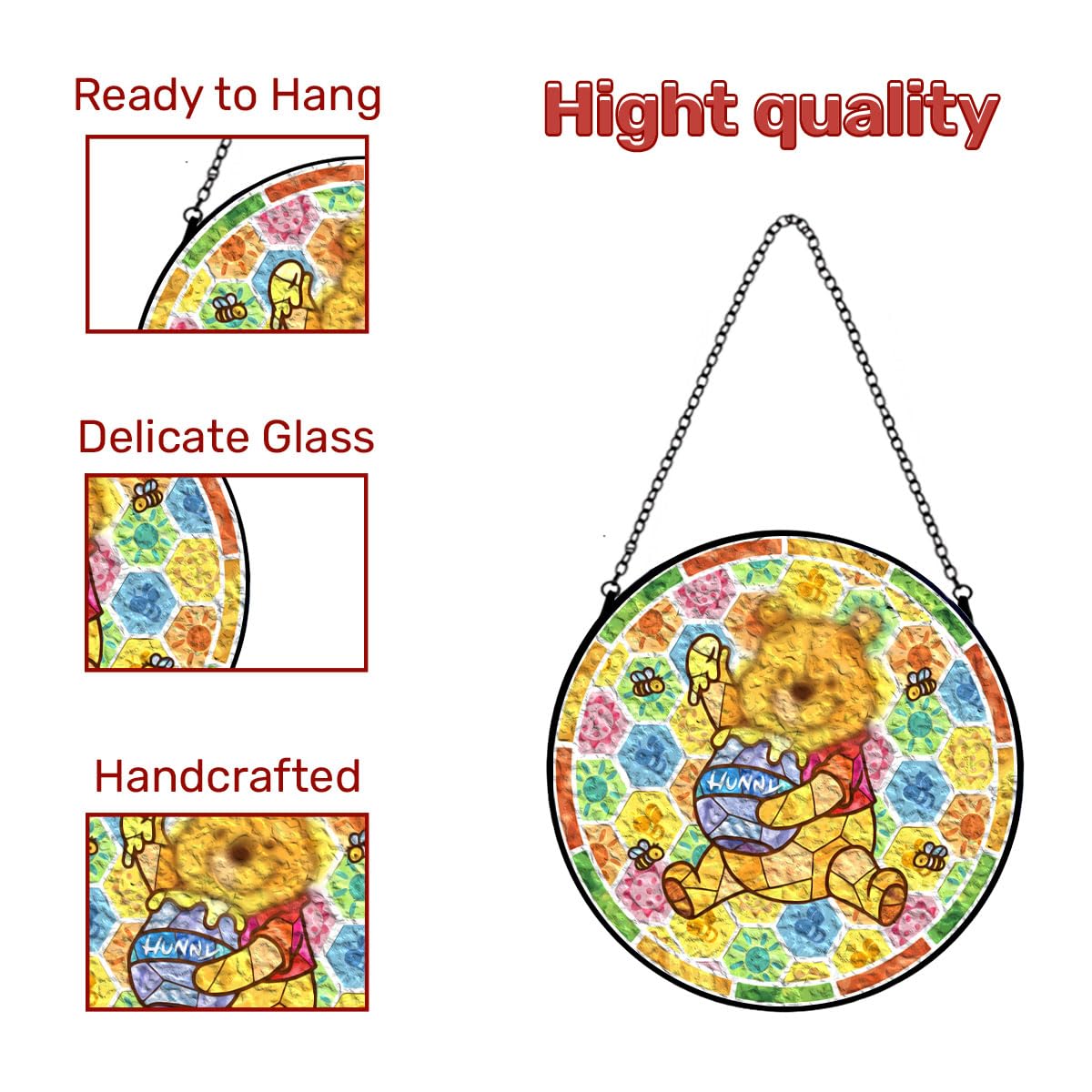 GENANY metal chain hanging kit lets you easily display the sun catcher.