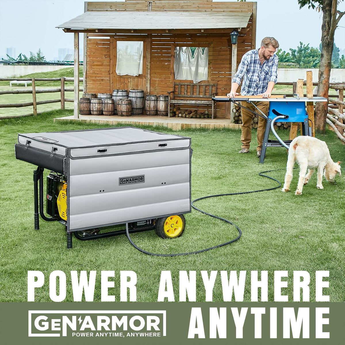 GenArmor universal compatibility cover fits most 4000–13000W generators