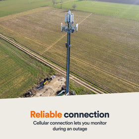 Generac 4G LTE signal indicator confirming reliable connectivity for accurate tank readings.