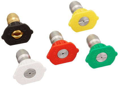 Generac 6641 five-pack spray tips enable quick changes for versatile cleaning tasks.