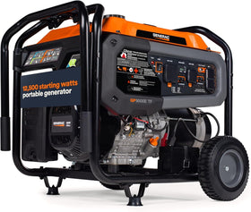 Generac GP9500 tri-fuel switch showing versatile fuel options for backup power