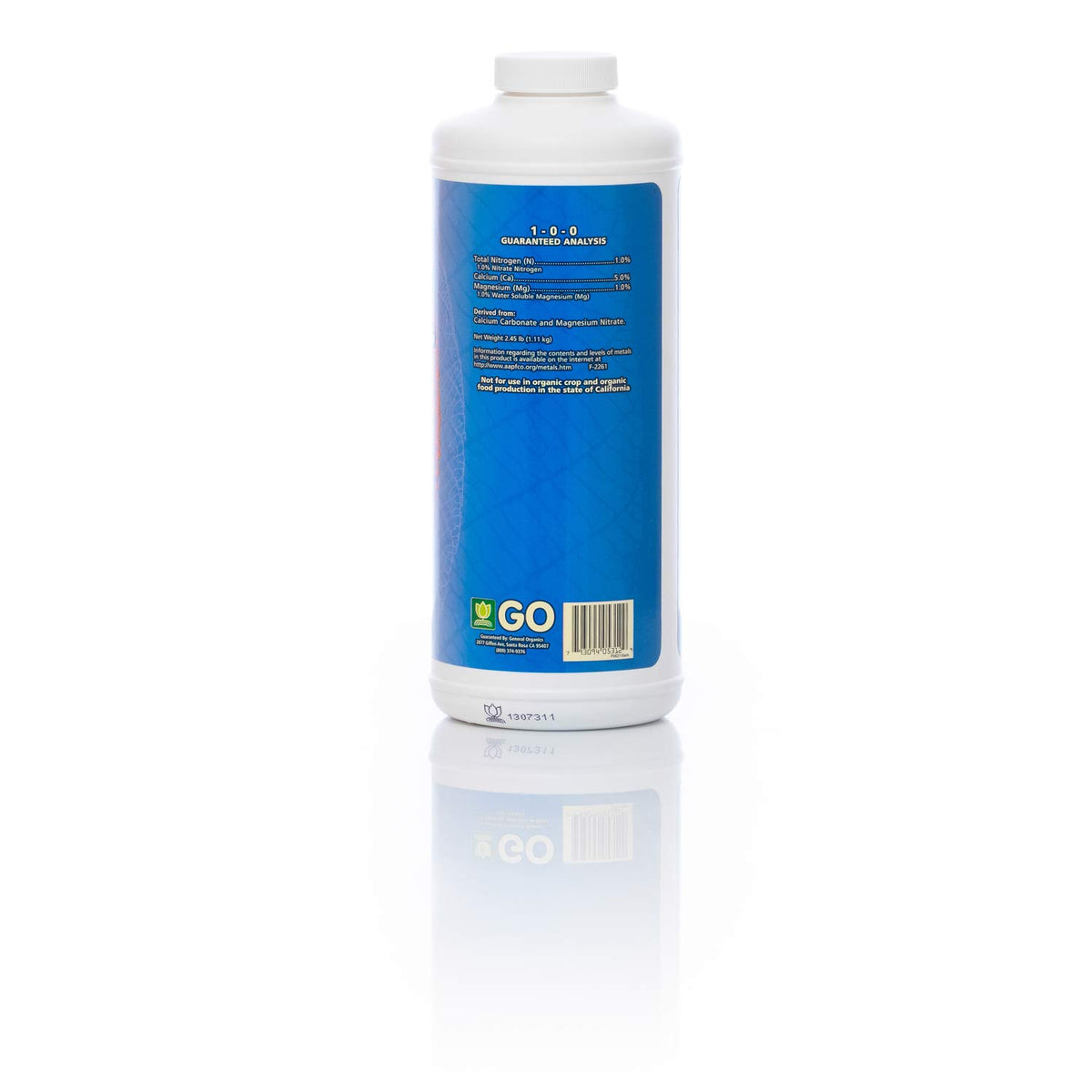 General Hydroponics CaMg+ promotes healthy growth and flowering.