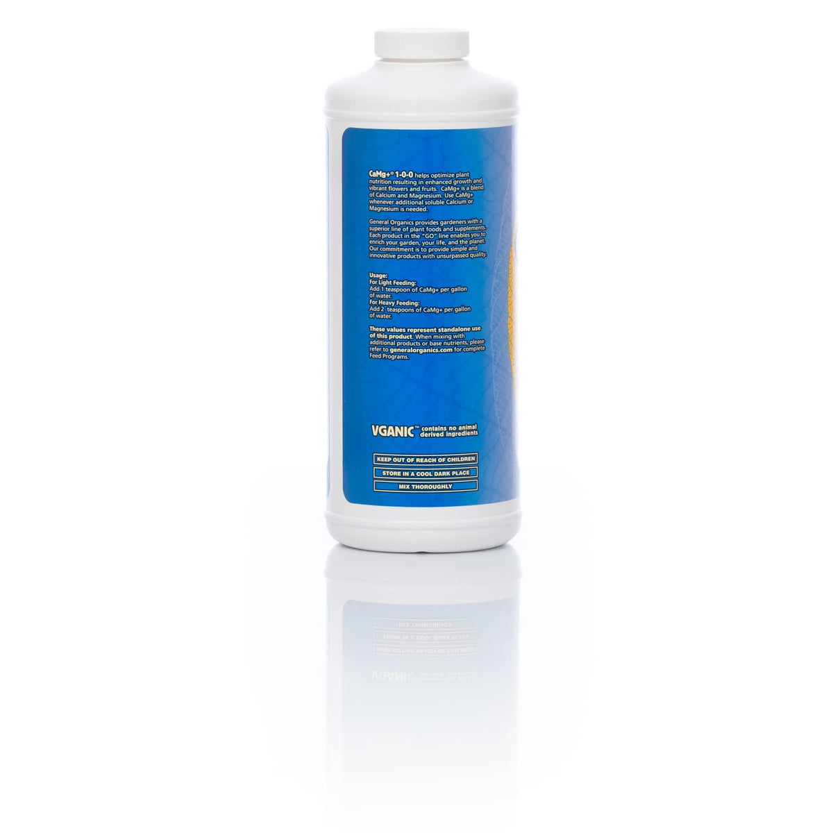 General Hydroponics CaMg+ ingredients overview with natural minerals.