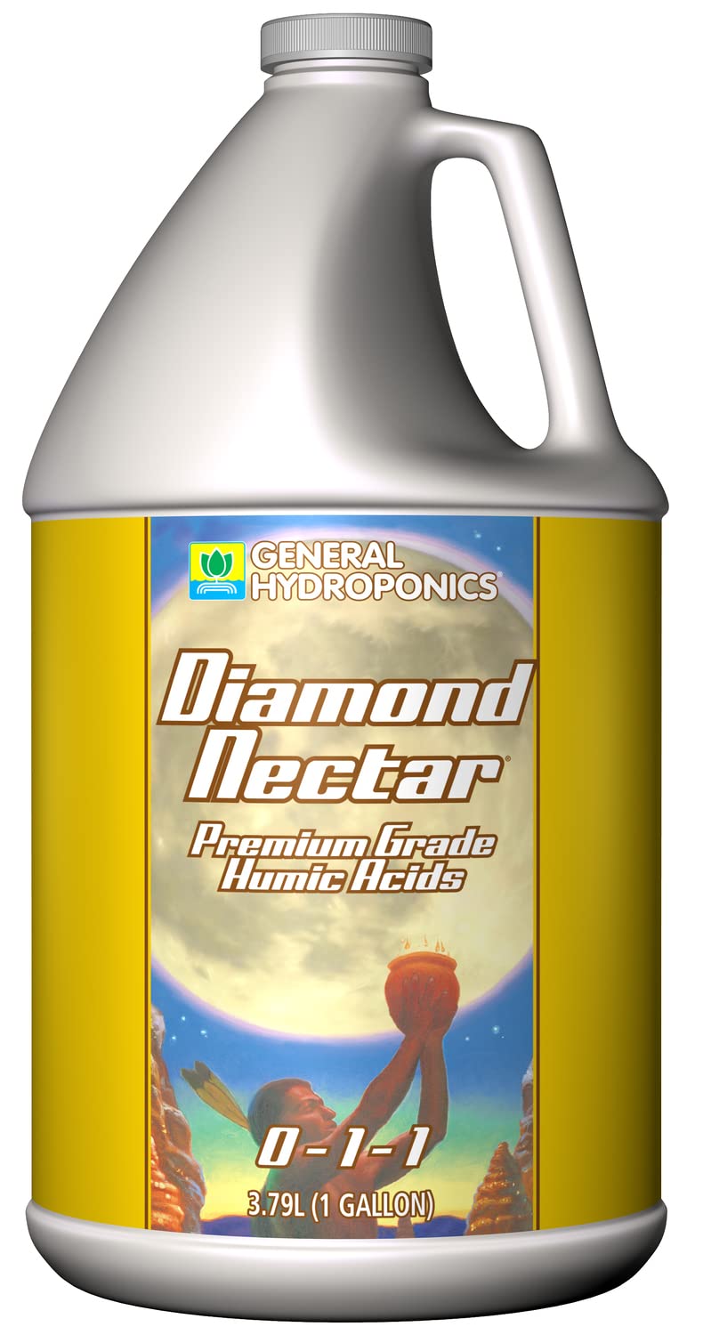 General Hydroponics Diamond Nectar bottle supports nutrient uptake in hydroponic gardens