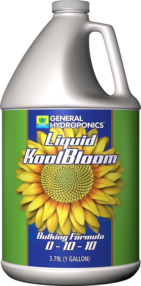 General Hydroponics Liquid KoolBloom bottle pour supports larger blooms and richer fruit flavors