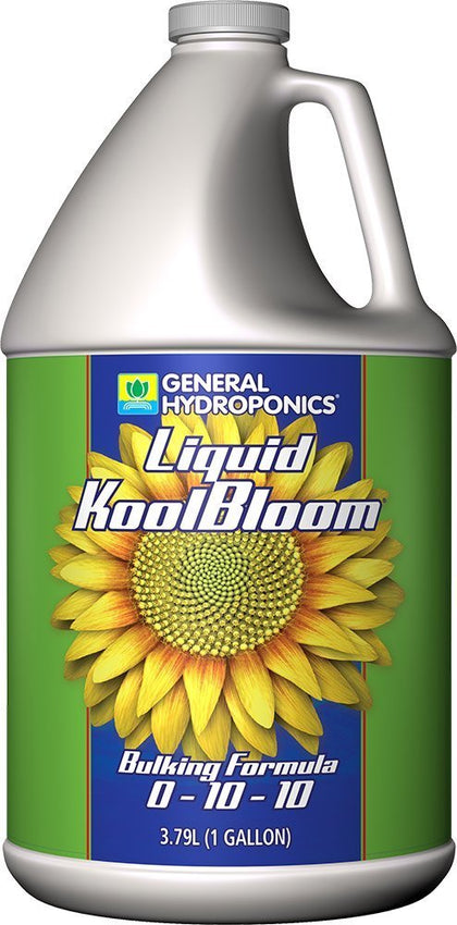General Hydroponics Liquid KoolBloom bottle pour supports larger blooms and richer fruit flavors